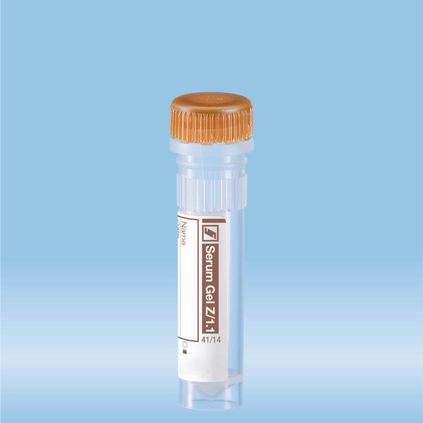 Micro sample tube Serum Gel CAT, 1.1 ml, screw cap, EU/ISO