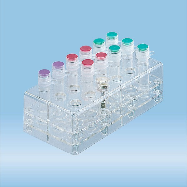 Rack, PC, format: 6 x 3, suitable for screw cap micro tubes