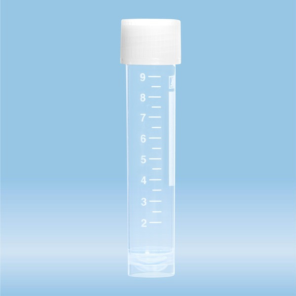 Screw cap tube, 10 ml, (LxØ): 79 x 16 mm, PP, with print