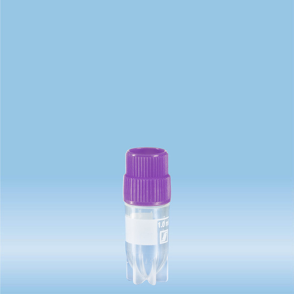 CryoPure tubes, 1.2 ml, QuickSeal screw cap, violet