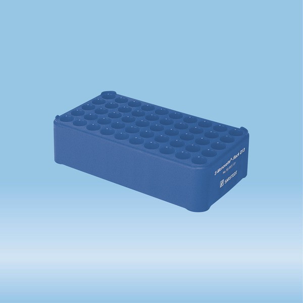 S-Monovette® rack D13, Ø opening: 13 mm, 5 x 10, blue