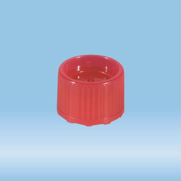 Screw cap, red, suitable for tubes Ø 15.3 mm
