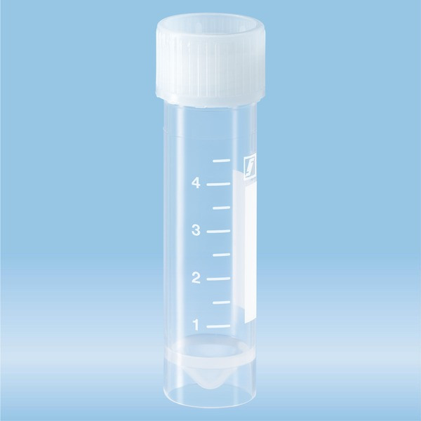 Screw cap tube, 5 ml, (LxØ): 57 x 15.3 mm, PP, with print