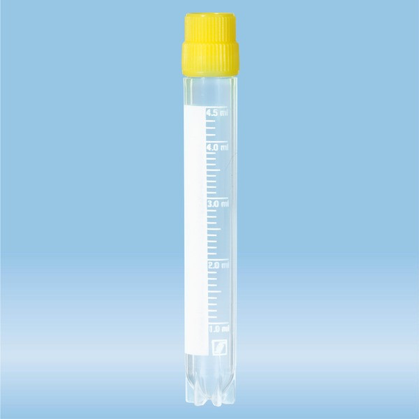CryoPure tubes, 5 ml, QuickSeal screw cap, yellow
