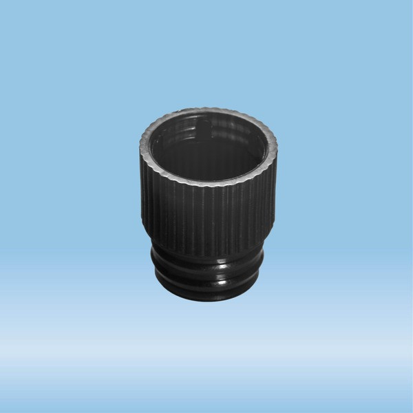 Push cap, black, suitable for tubes Ø 13 mm
