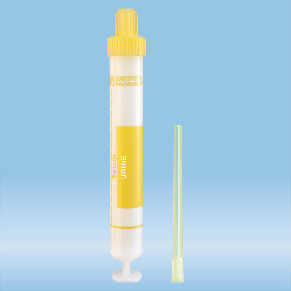 Urine Monovette®, 10 ml, cap yellow, (LxØ): 102 x 15 mm, 64 piece(s)/bag