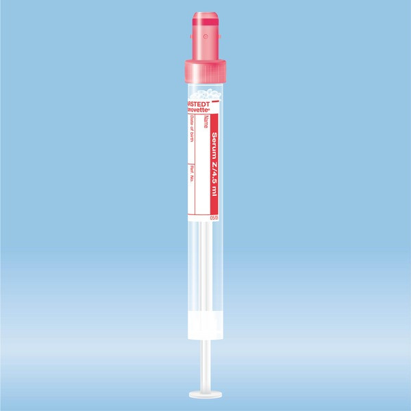 S-Monovette® Serum, 4.5 ml, Cap red, (LxØ): 92 x 11 mm, with paper ...