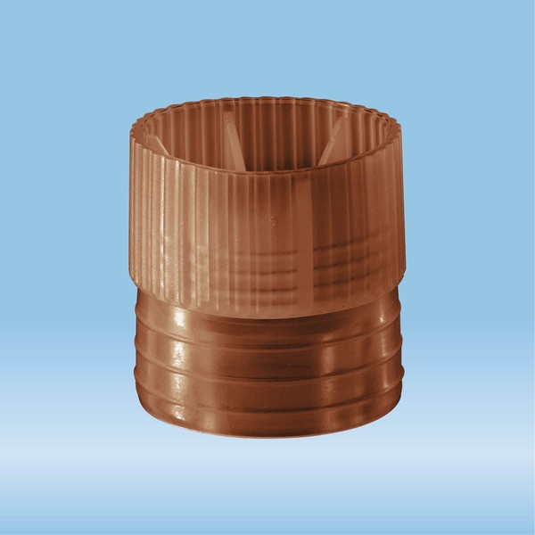 Push cap, brown, suitable for tubes Ø 23.5 mm