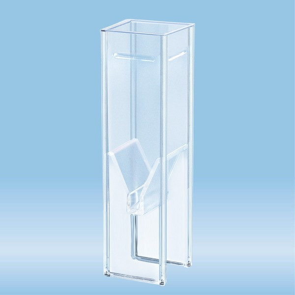 UV cuvette, 2 ml, (HxW): 45 x 12.5 mm, special plastic, transparent, optical sides: 2