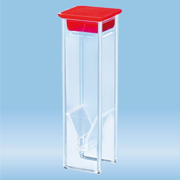 UV cuvette, 0.5 ml, (HxW): 45 x 12 mm, special plastic, transparent, optical sides: 2