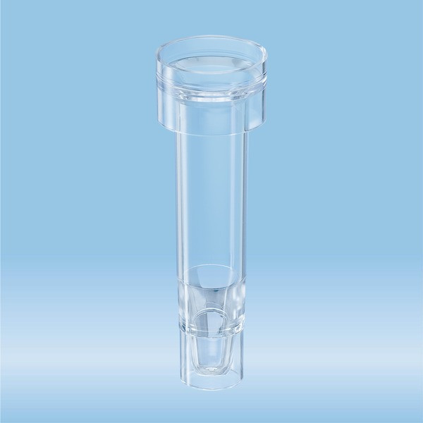 Sample tube, suitable for Abbott analyser AXSYM, transparent