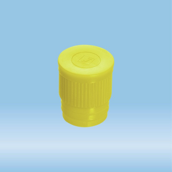 Push cap, yellow, suitable for tubes Ø 16-17 mm
