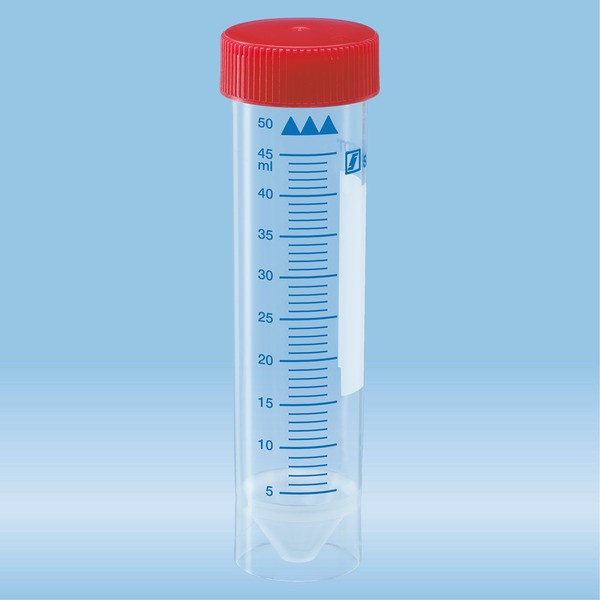 Screw cap tube, 50 ml, (LxØ) 114 x 28 mm, PP, with print Tubes Reagent and centrifuge tubes