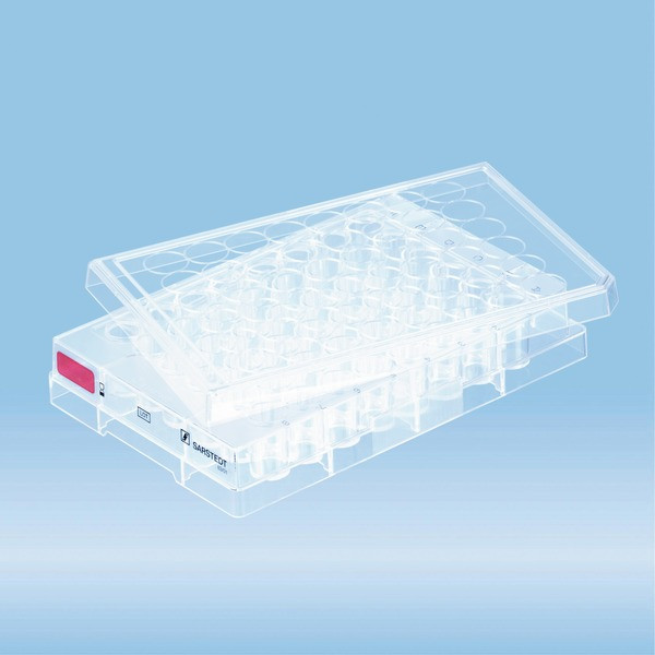 Cell culture plate, 48 well, surface: Standard, flat base