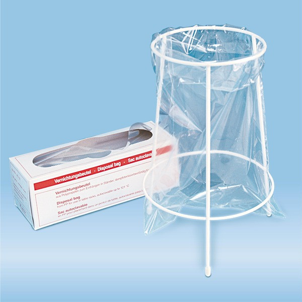 Table stand, for destruction bags 300 x 200 mm (item no 86.1197), epoxy resin, white