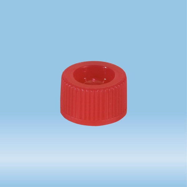 Screw cap, red, suitable for tubes 82 x 13 mm