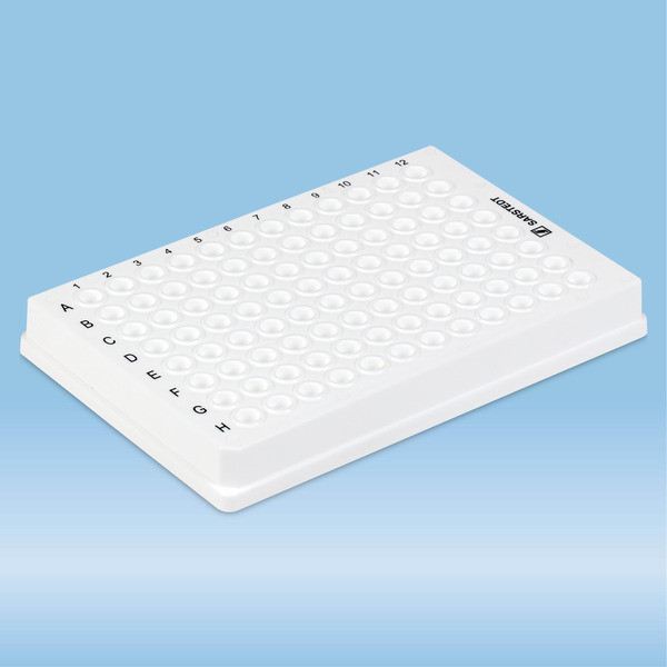 PCR plate full skirt, 96 well, white, Low Profile, 100 µl, PCR Performance Tested, PP