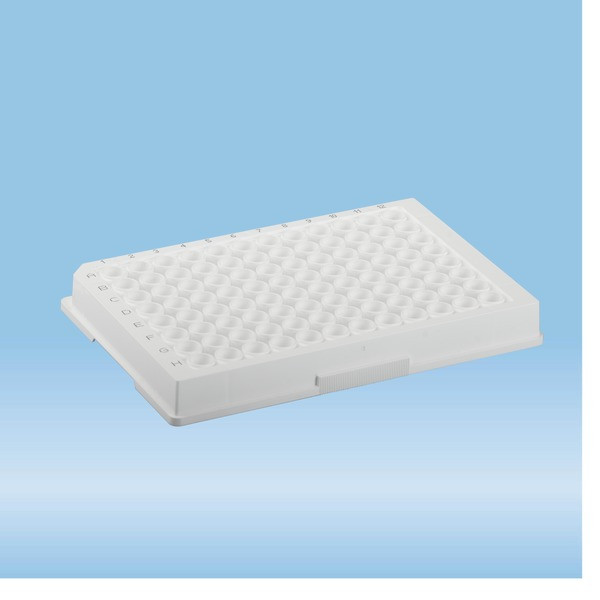 ELISA plate, 96 well, flat base, PS, white, High Binding