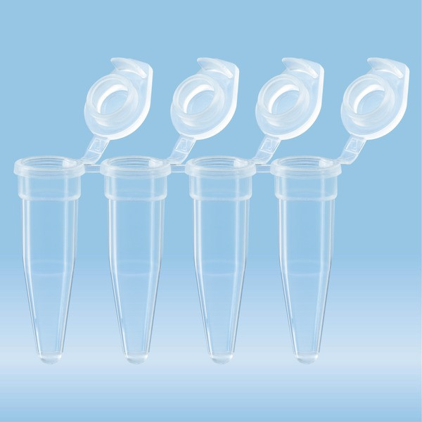 PCR strip of 4, 200 µl, Biosphere® plus, transparent, PP, flat cap