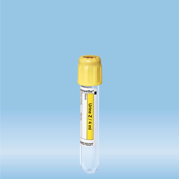 V-Monovette® Urine, 4 ml, cap yellow, (LxØ): 75 x 13 mm, 50 piece(s)/bag
