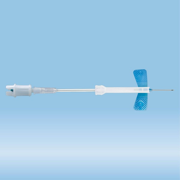 Safety-Multifly® needle, 23G x 3/4'', blue, tube length: 80 mm, 1 piece(s)/blister