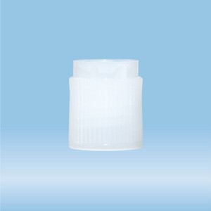 Screw cap, PE, natural, for tubes 75 x 13 mm