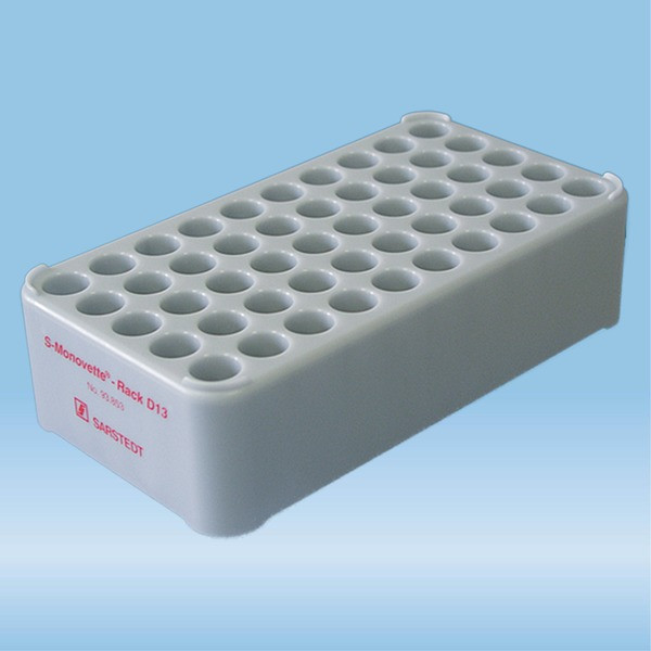 Block Rack D13, Ø opening: 13 mm, 5 x 10, grey