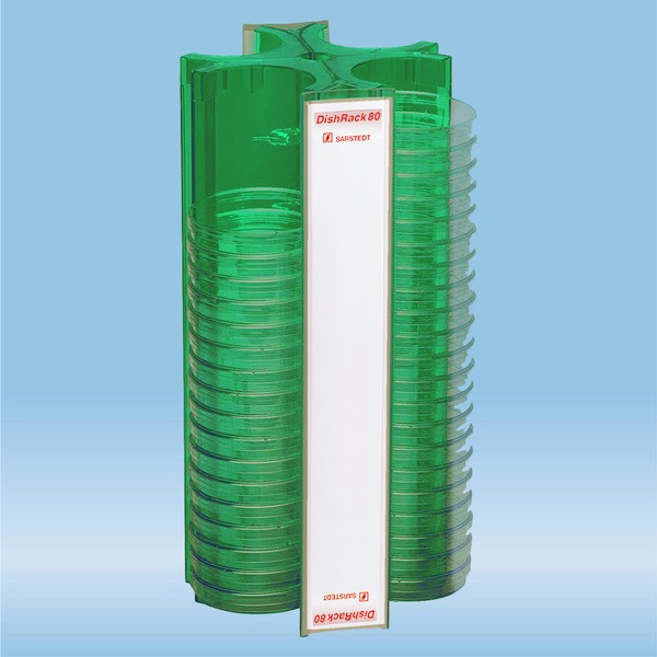DishRack, height: 370 mm, green, for 88 petri dishes with 92 mm Ø