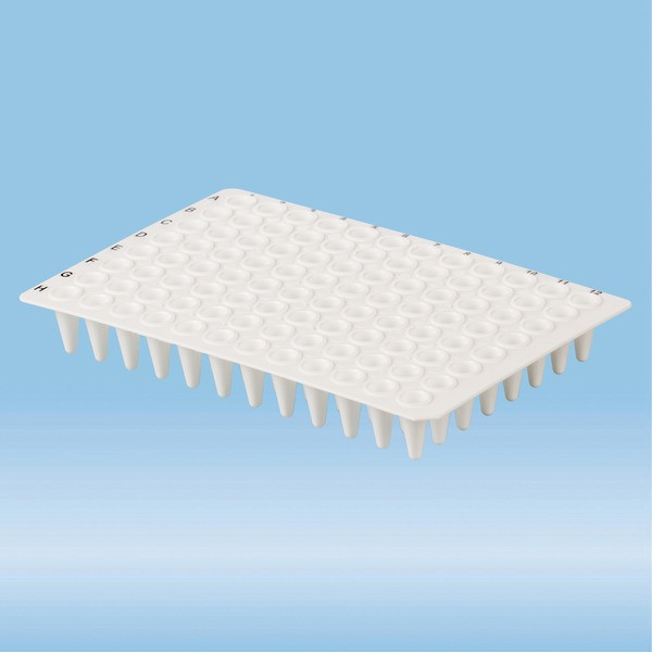 PCR plate without skirt, 96 well, white, Low Profile, 100 µl, PCR Performance Tested, PP