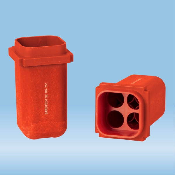 Tube holder, LC 24, red, for tubes up to 100 mm