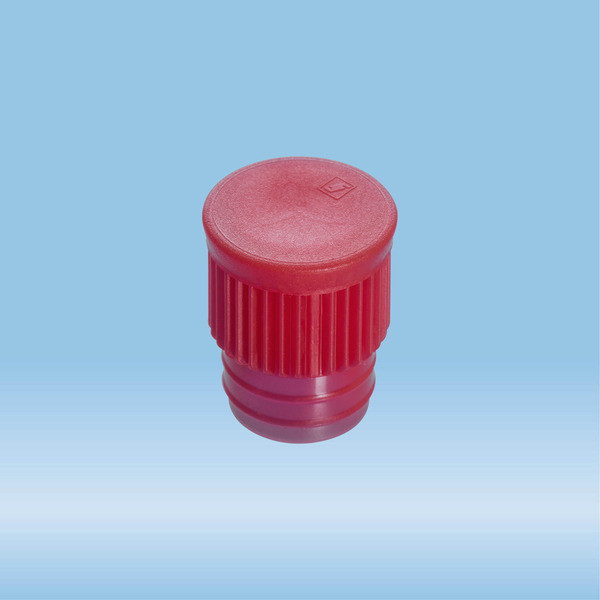 Push cap, red, suitable for tubes Ø 15.7 mm