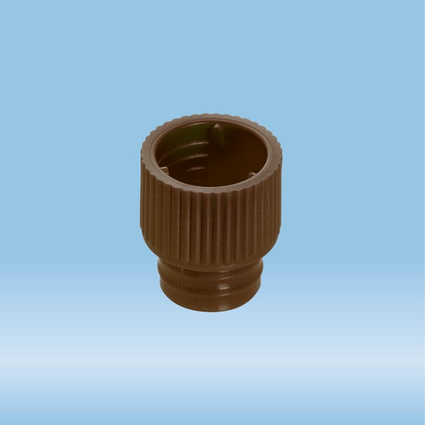 Push cap, brown, suitable for tubes Ø 12 mm