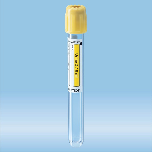 V-Monovette® Urine, 6 ml, cap yellow, (LxØ): 100 x 13 mm, 50 piece(s)/bag