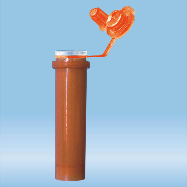 Microvette® CB 300 Lithium heparin LH, 300 µl, cap orange, push cap, flat base