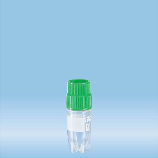 CryoPure tubes, 1.2 ml, QuickSeal screw cap, green