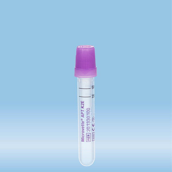 Microvette® APT 500 EDTA K2E, 500 µl, cap violet, cap, round base
