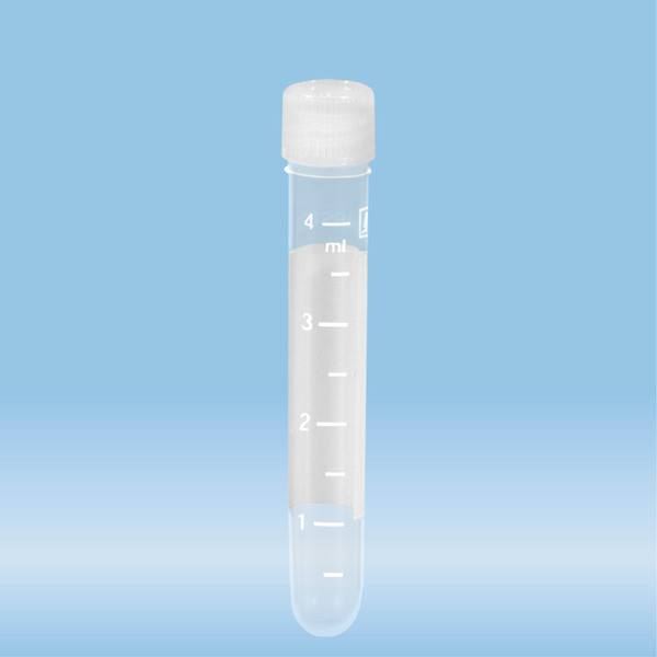 Screw cap tube, 4.5 ml, (LxØ): 75 x 12 mm, PP, with print