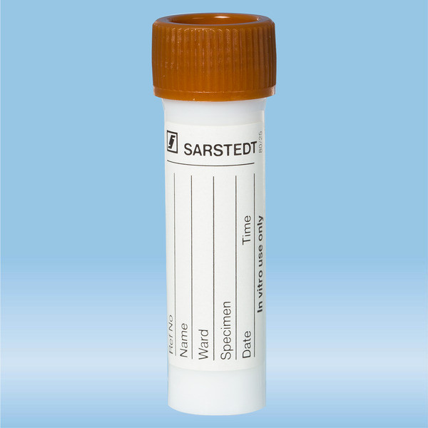 Faeces tube, screw cap, (LxØ): 76 x 20 mm, white