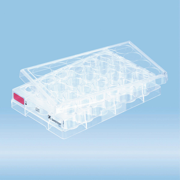 Cell culture plate, 24 well, surface: Standard, flat base