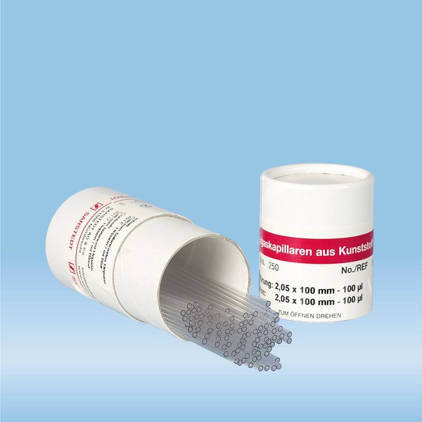 Blood gas capillaries, calcium-balanced lithium heparin, 100 µl