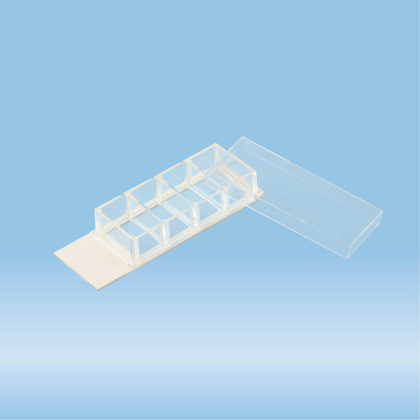 x-well cell culture chamber, 4 wells, on lumox® slide, removable frame