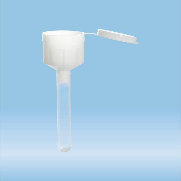 Drop collector, length: 112 mm, PP, tube 75 x 13 mm with funnel cup