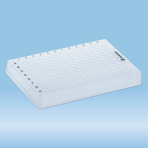 PCR plate full skirt, 96 well, transparent, Low Profile, 100 µl, PCR Performance Tested, PP