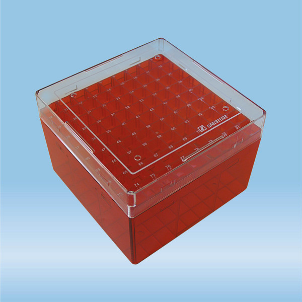 Cryobox, 132 x 132 x 95 mm, format: 9 x 9, for 81 collection tubes