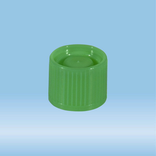 Screw cap, green, suitable for tubes Ø 16-16.5 mm
