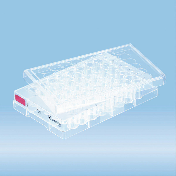 Cell culture plate, 48 well, surface: Standard, flat base