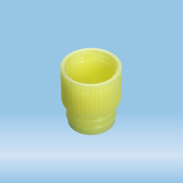 Push cap, yellow, suitable for tubes Ø 13 mm