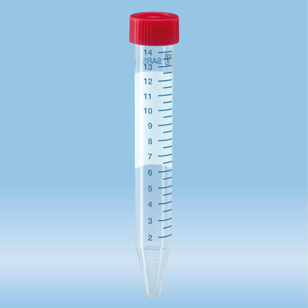 Screw cap tube, 15 ml, (LxØ): 120 x 17 mm, PS, with print