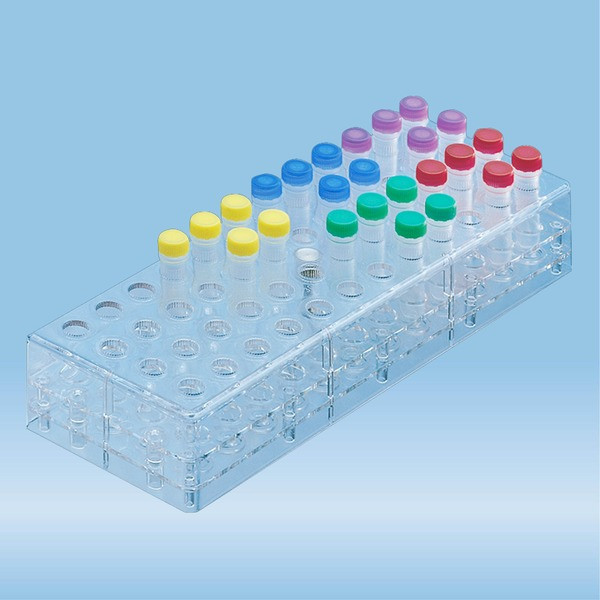 Rack, PC, format: 12 x 4, suitable for screw cap micro tubes