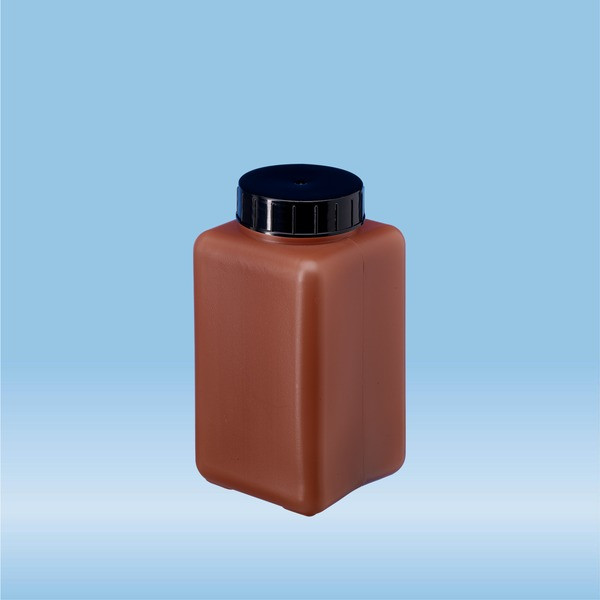 Urine container, 0.5 l, brown, with light protection